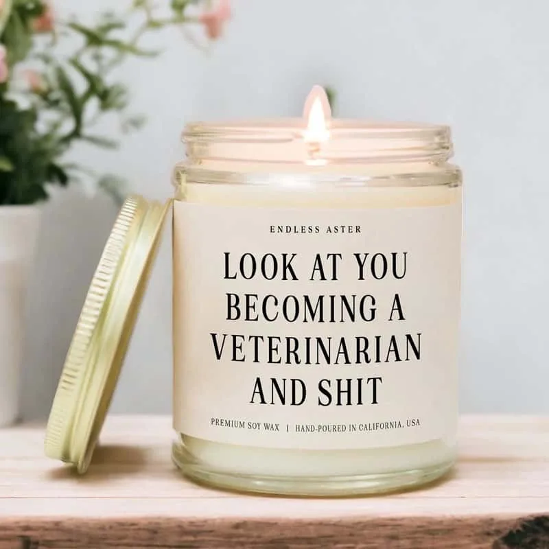 Look at You Becoming Veterinarian Candle