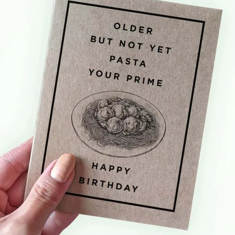 Punny Pasta Happy Birthday Card
