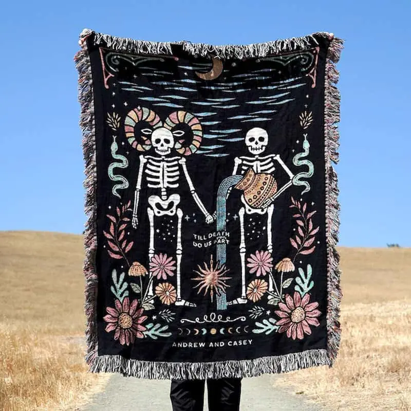 Skulls Horoscope Blanket