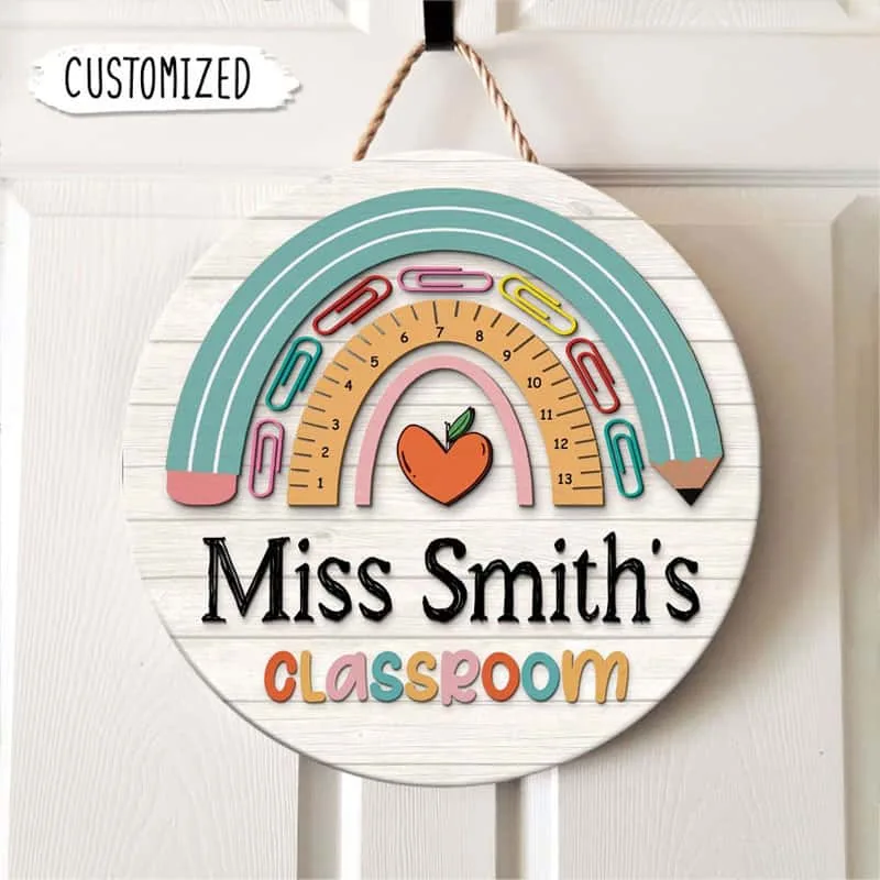 Miss Classroom Personalized Door Sign