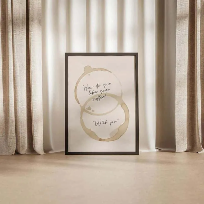 Coffee Stains Couple Gift Poster