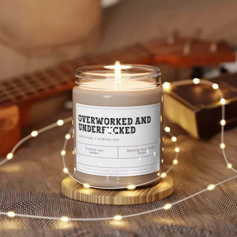 Overworked and Under-f*cked Boss Candle