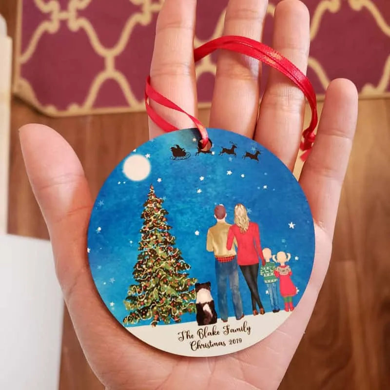 Personalized Christmas Family Ornament