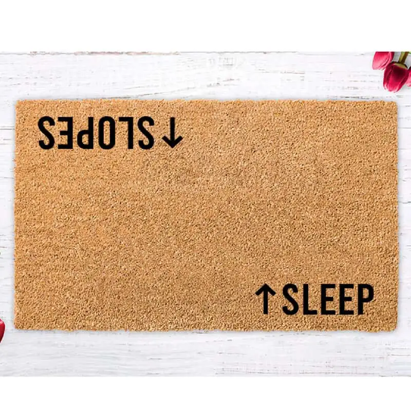 Skiing Slopes Doormat