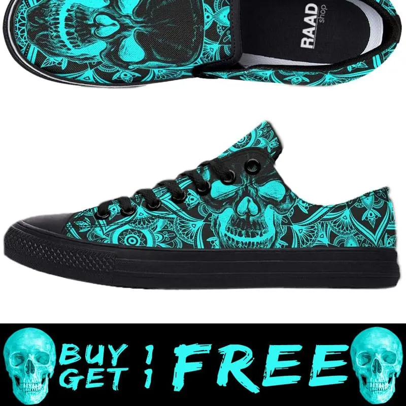 Neon Skull Shoes