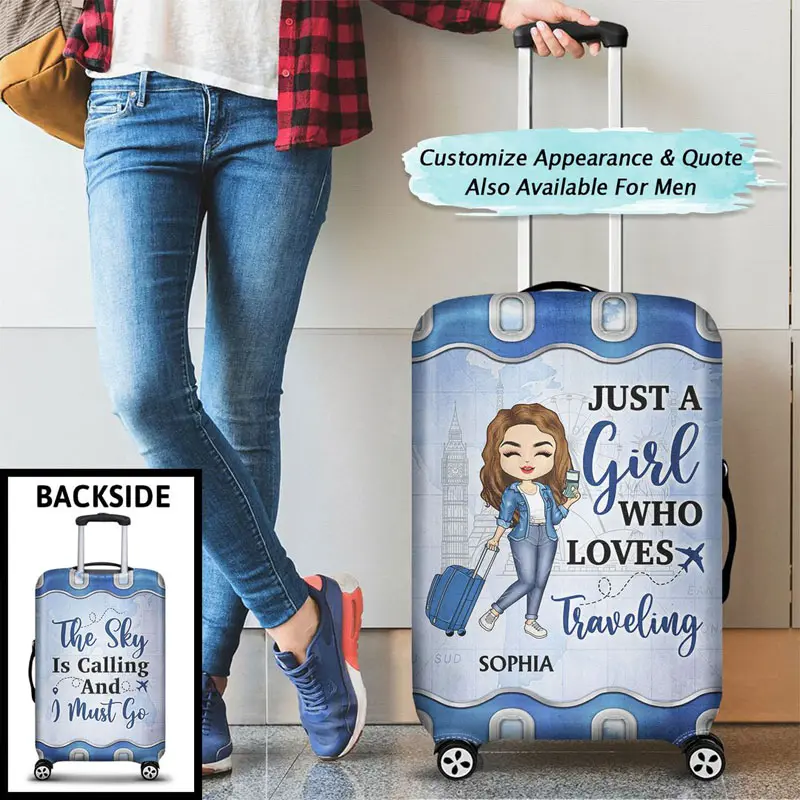 Girl Who Loves Traveling Luggage